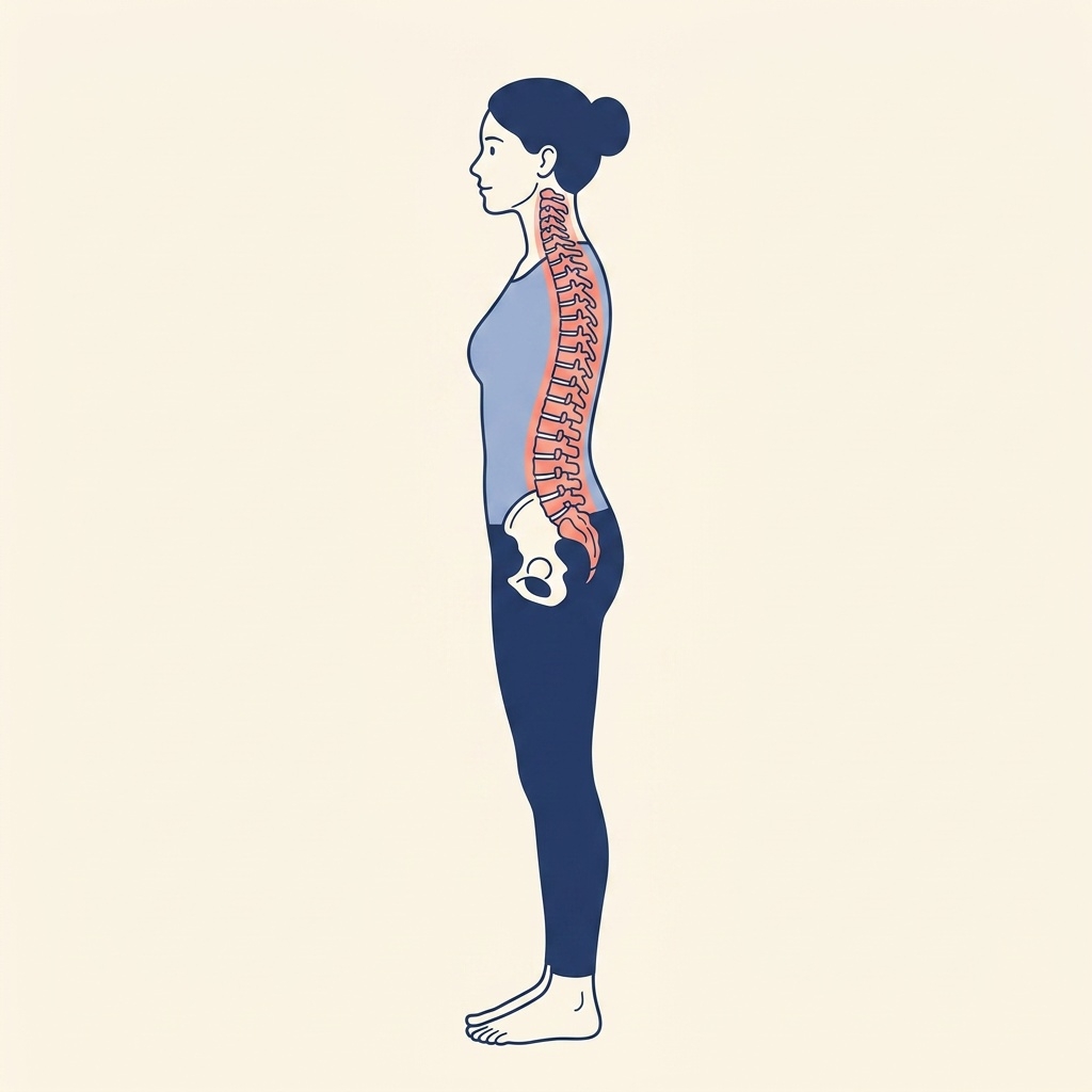 Anatomie-Illustration: Haltung und Rücken